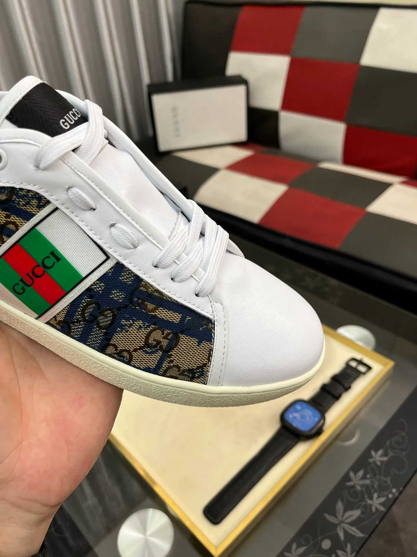 Men's Men's Shoes💰400⌚️⌚️" GUCCI" New official website • Same style, latest • hot style casual shoes, top brand [seduce] luxury ~ purchasing agency, top ~ quality. Products sold at the counter [strong] Original embossed calfskin fabric ➕ Comfortable sheepskin lining, code number: 38-443️⃣colors available